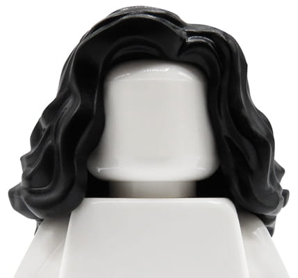 Go to product LEGO minifigure hair - female, black, long, wavy