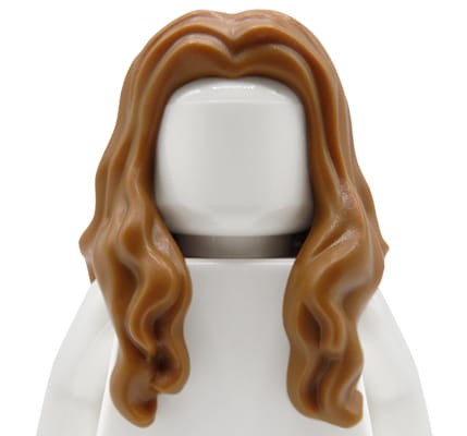 Go to product LEGO minifigure hair - female, light brown, long, wavy