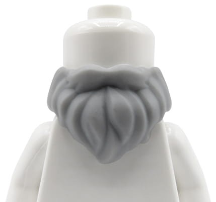 LEGO beard and moustache - light bluish gray