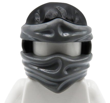 LEGO ninja mask - black and gray