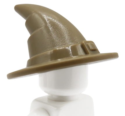 LEGO wizard / witch hat - dark tan / dark beige
