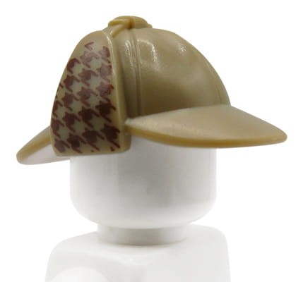 LEGO deerstalker hat - dark tan / dark beige