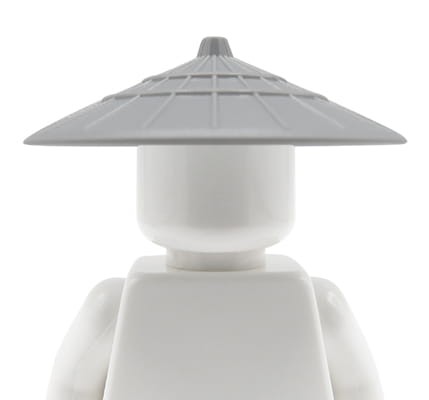 LEGO asian conical hat - gray