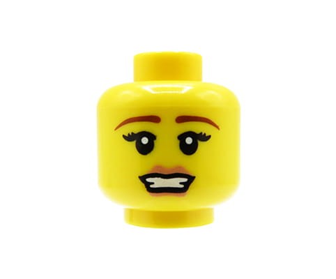 Accéder au produit Tête de figurine LEGO - femme, sourire avec des dents