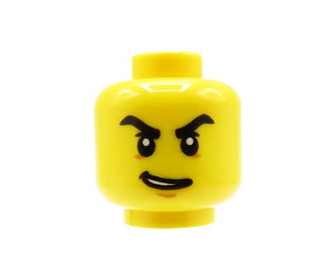Accéder au produit Tête de figurine LEGO - homme, sourcils levés