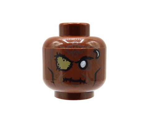 Accéder au produit Tête de figurine LEGO - zombie / alien / fantôme sans yeux