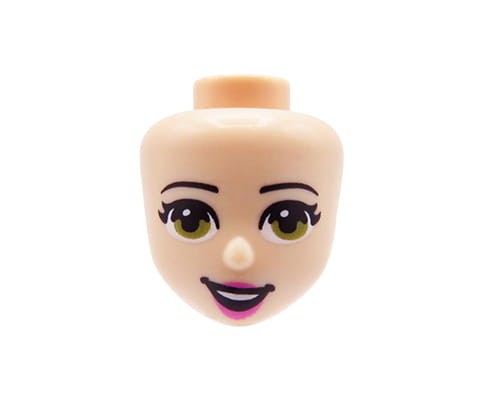 Accéder au produit Mini tête de poupée LEGO Friends - yeux verts, lèvres roses