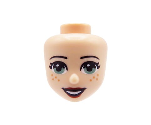 Accéder au produit Mini tête de poupée LEGO Friends - yeux verts, taches de rousseur