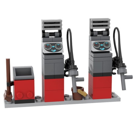 Petrol station / Gas station - custom set made of LEGO bricks