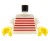 LEGO minifigure torso - white sweater with red stripes