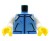 LEGO minifigure torso - blue jacket with white sleeves and pockets.