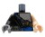 LEGO minifigure torso - black robe, open left arm, ammo belt