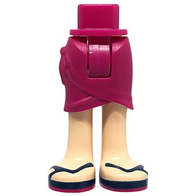 Accéder au produit Jambes de mini-poupée LEGO Friends - jupe magenta, sandales