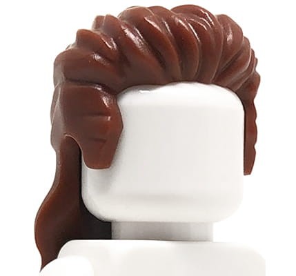 Accéder au produit Cheveux de figurine LEGO - homme, brun, longue coupe mulet