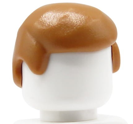 LEGO minifigure hair - male, short, light brown