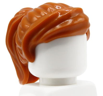 Accéder au produit Cheveux de figurine LEGO - femme, roux, queue de cheval