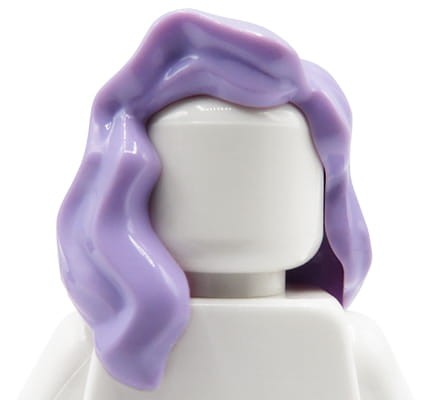 Go to product LEGO minifigure hair - female, lavender, long and wavy