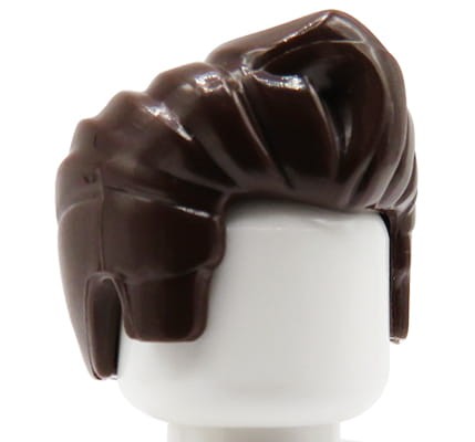 Go to product LEGO minifigure hair - male, dark brown, forelock