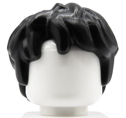 Accéder au produit Cheveux de figurine LEGO - homme, noirs, en désordre