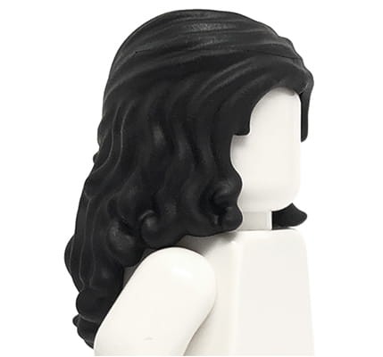 Accéder au produit Cheveux de la figurine LEGO Friends - noirs, longs et ondulés