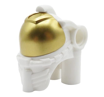 Accéder au produit Casque d'astronaute LEGO - blanc avec visière dorée