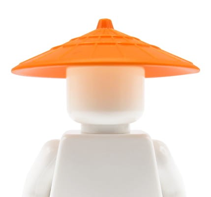 LEGO asian conical hat - orange