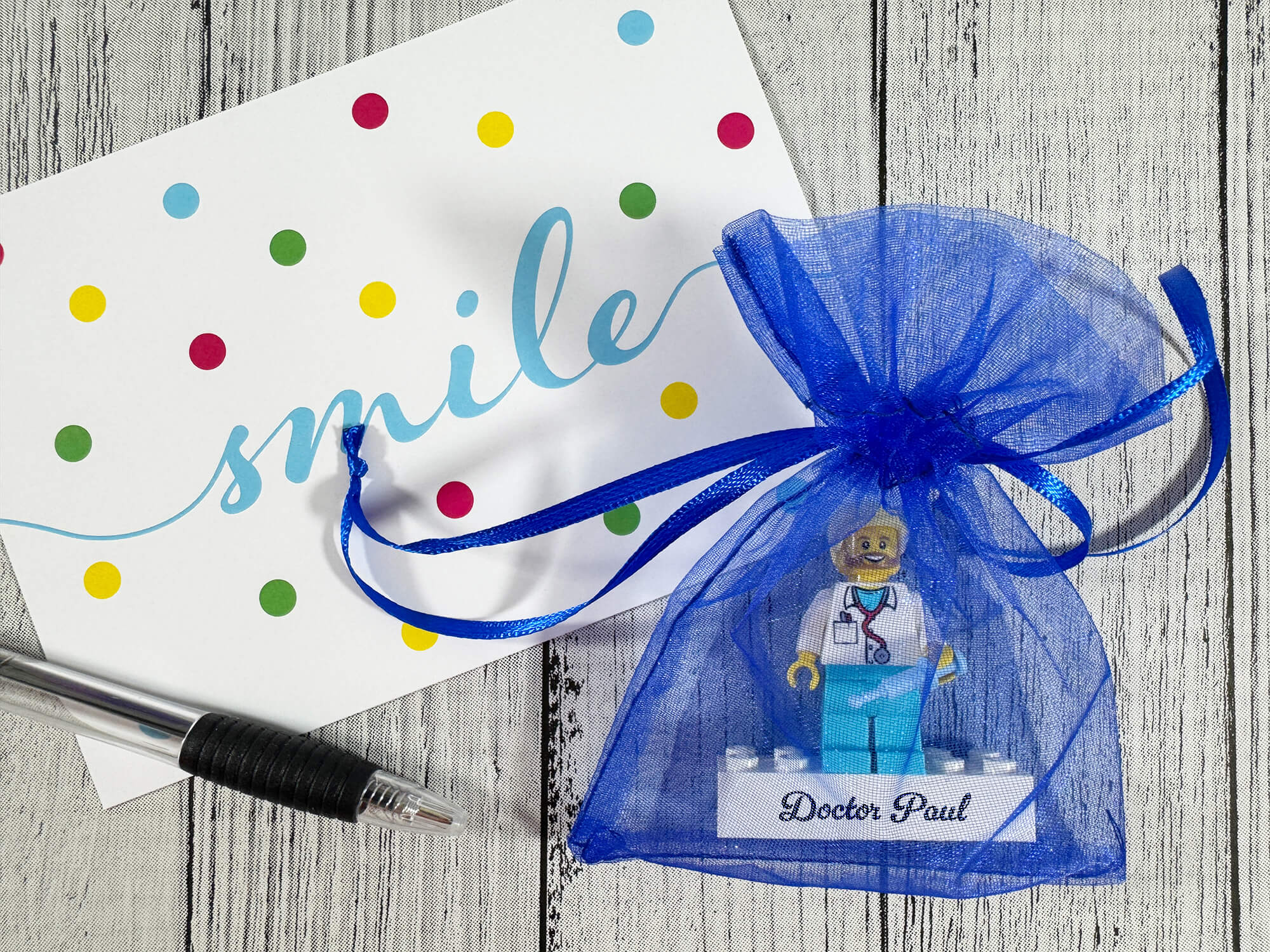 Personalisierte LEGO® Figur Arzt - Geschenkverpackung