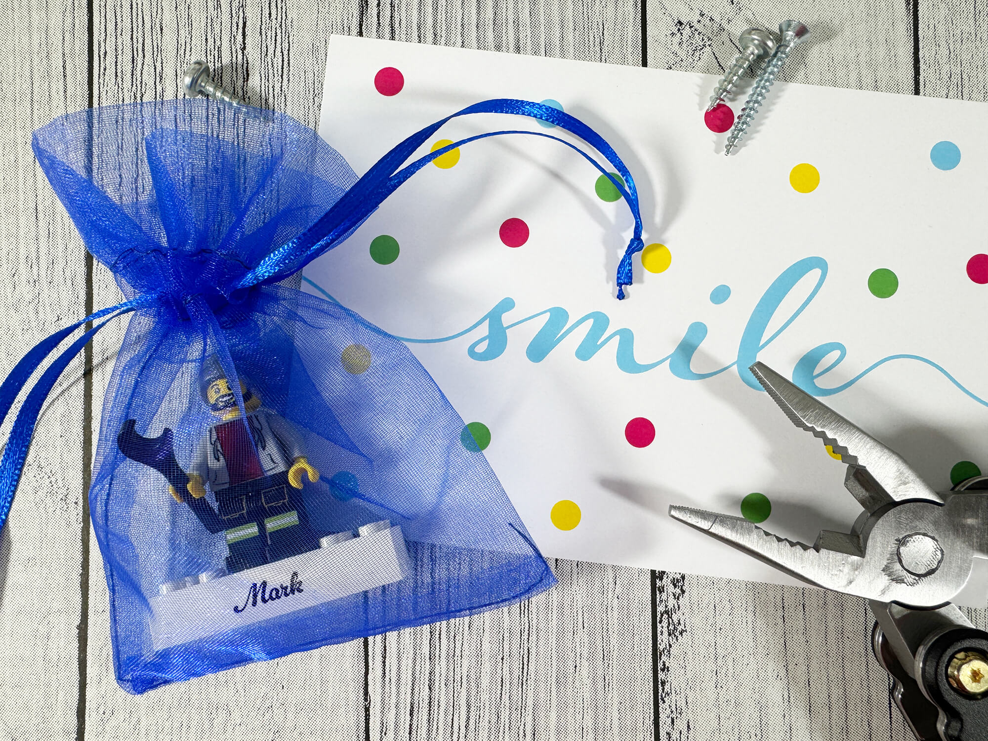 Personalisierte LEGO® Figur Mechaniker / Heimwerker - Geschenkverpackung