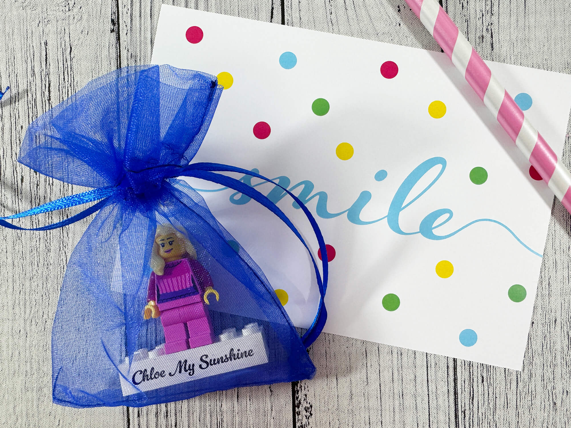 Figurine LEGO® personnalisée Meilleure Petite Amie – emballage cadeau
