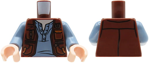 LEGO tors figurki - brązowa kamizelka z kieszeniami